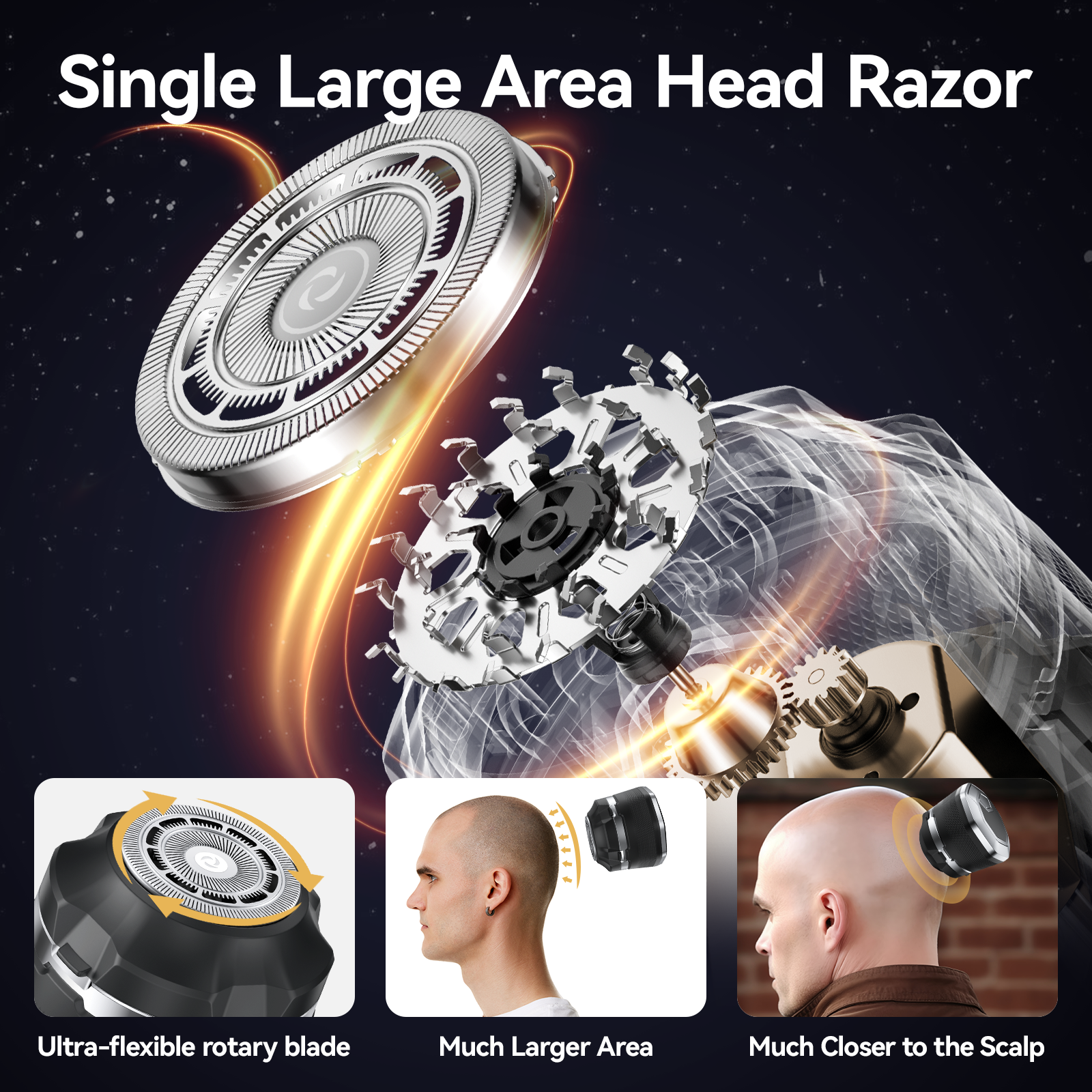 MAXT Head Shavers for Bald Men, Upgraded Single Head Magnetic Electric Razor, Wet/Dry Shaving Razor with LED Display