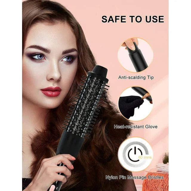 5 in 1 Hair Waver Curling Set for Long and Short Hair - 30s Heat-up Ceramic Iron with 2 Temps and 5 Barrels (0.3"-1.25")
