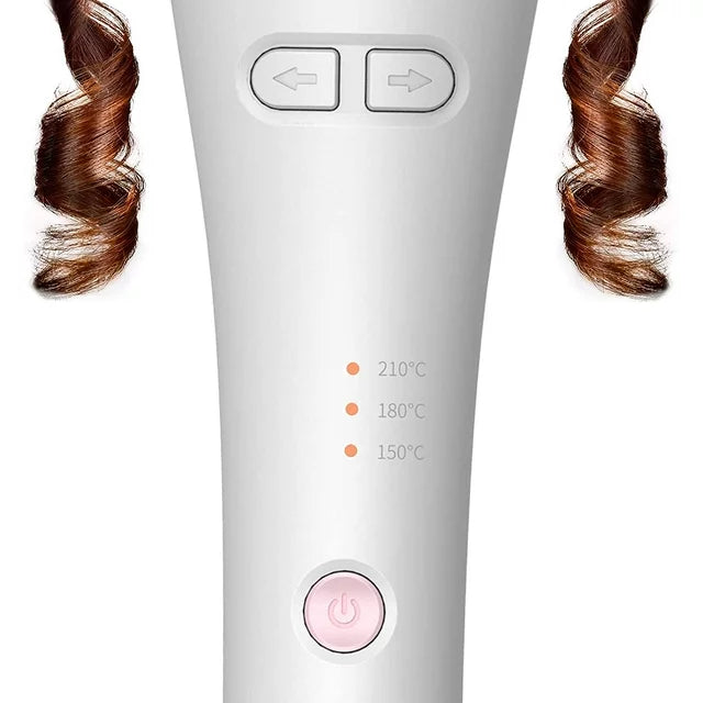 OCALISS Automatically Curling Iron Wand, Pro Hair Curler with 1” Ceramic Rotating Barrel, 3 Temperature Control, Smart Anti-Stuck Sensor and Auto Shut-Off Portable Curling Iron for Hair Styling