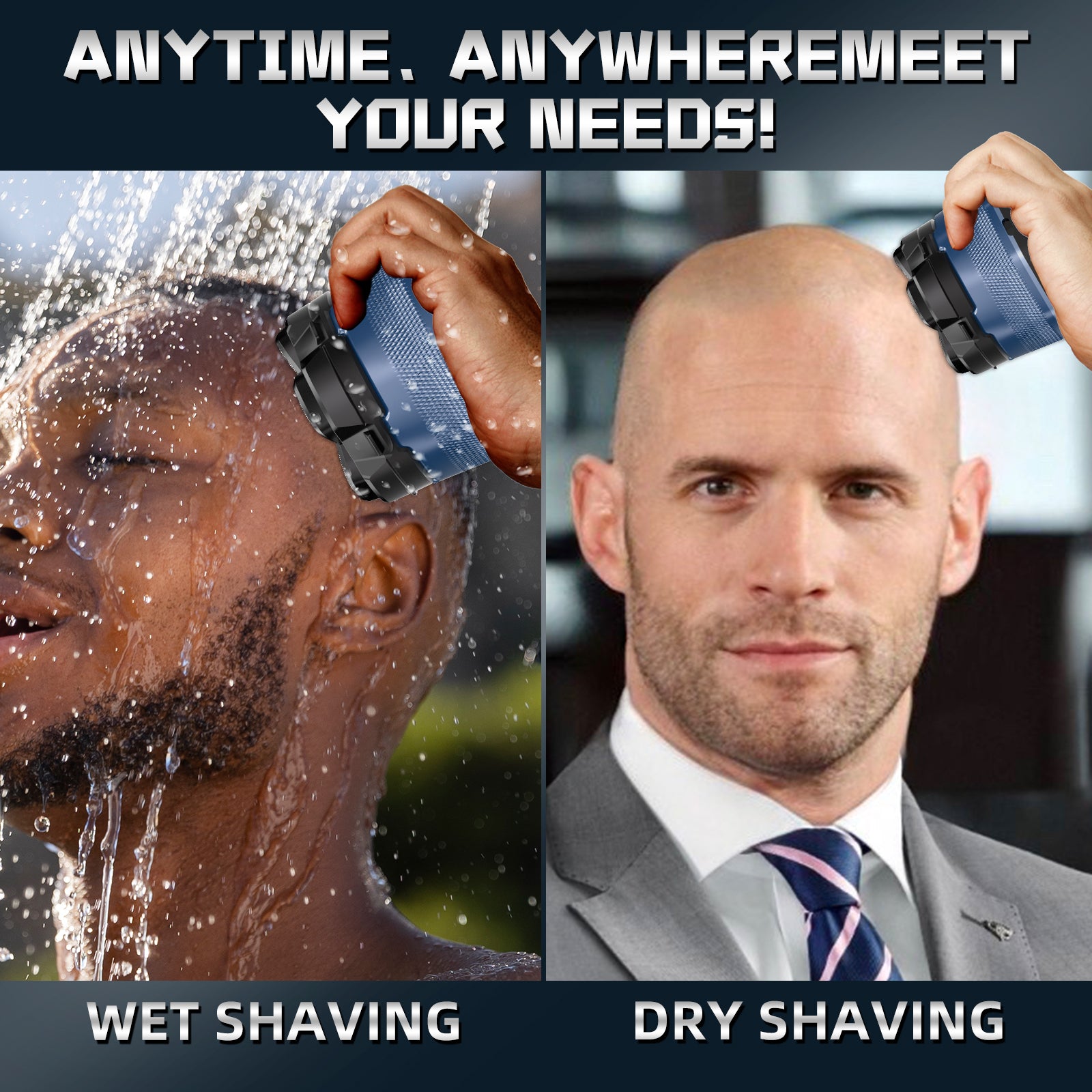 MAXT Electric Head Shaver - 6D Mens Cordless Rechargeable Wet/Dry Skull & Bald Head Waterproof Razor