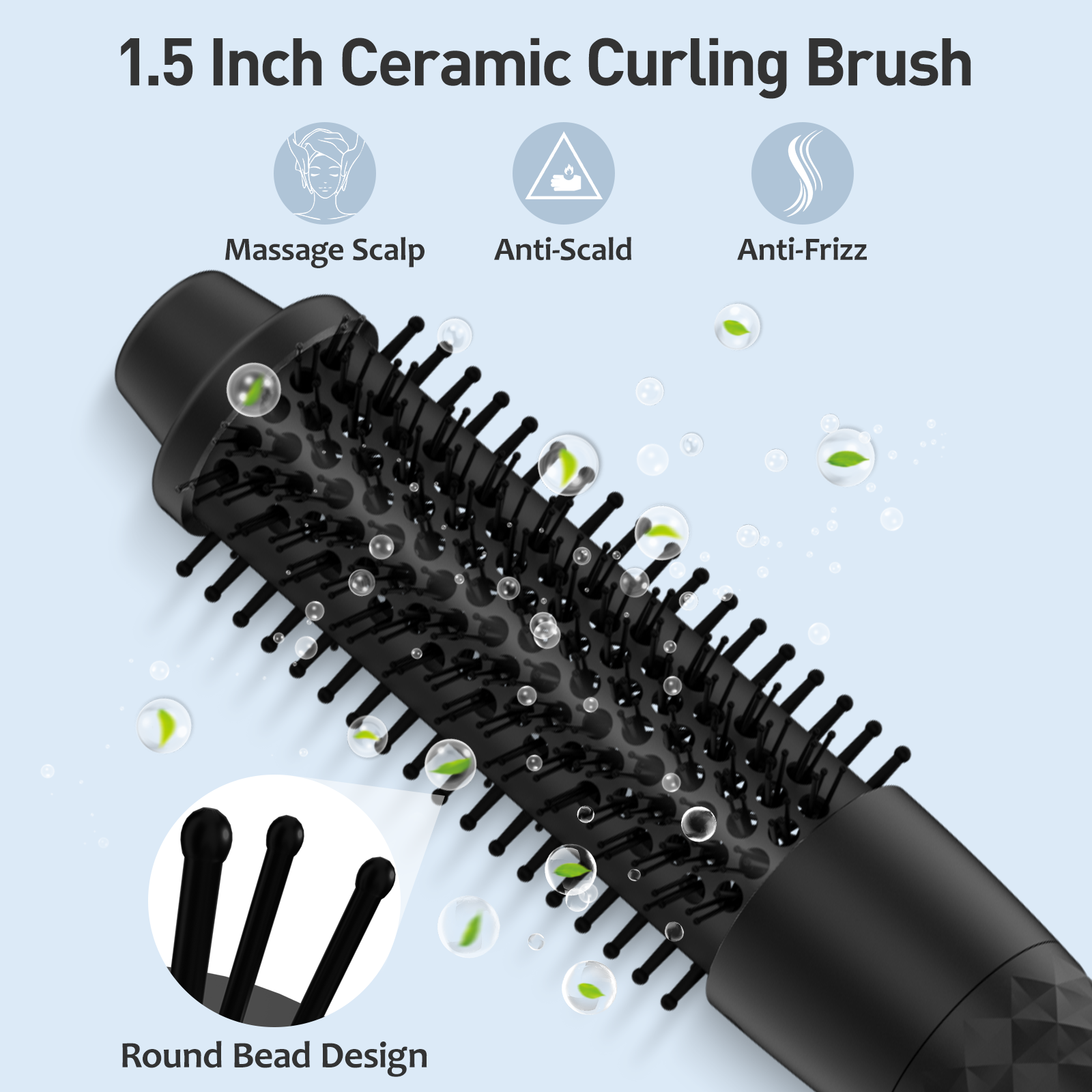 MAXT 5 in 1 Curling Iron Wand Set Dual Voltage 0.35-1.25" Replaceable Ceramic Wand Curler with Glove & Clips Black