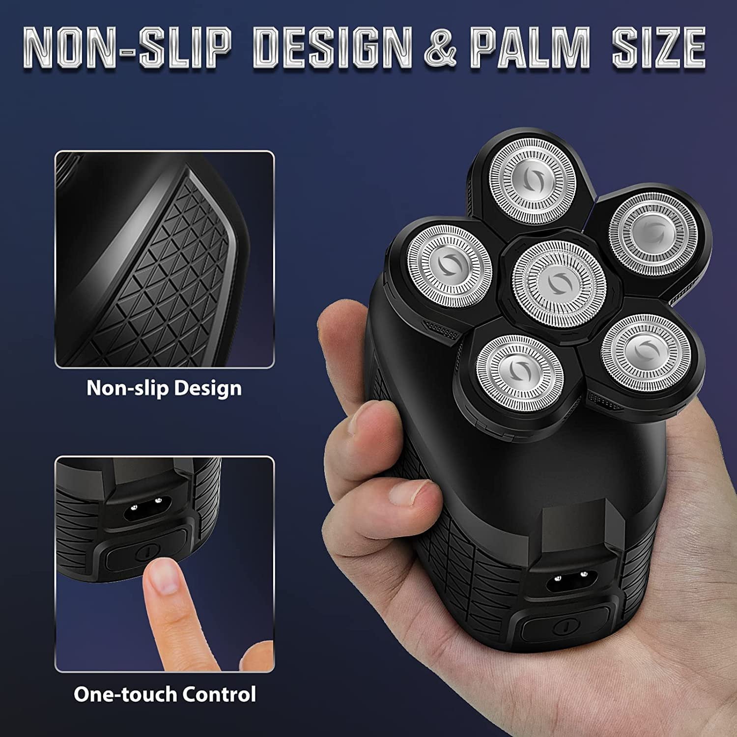 MAXT 6 Blades Replacement Shaver Head, 100% Original Mens 6D Rotary Shaver Replacement Head