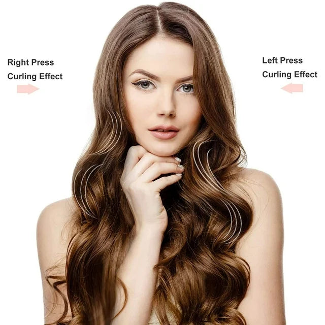 OCALISS Automatically Curling Iron Wand, Pro Hair Curler with 1” Ceramic Rotating Barrel, 3 Temperature Control, Smart Anti-Stuck Sensor and Auto Shut-Off Portable Curling Iron for Hair Styling