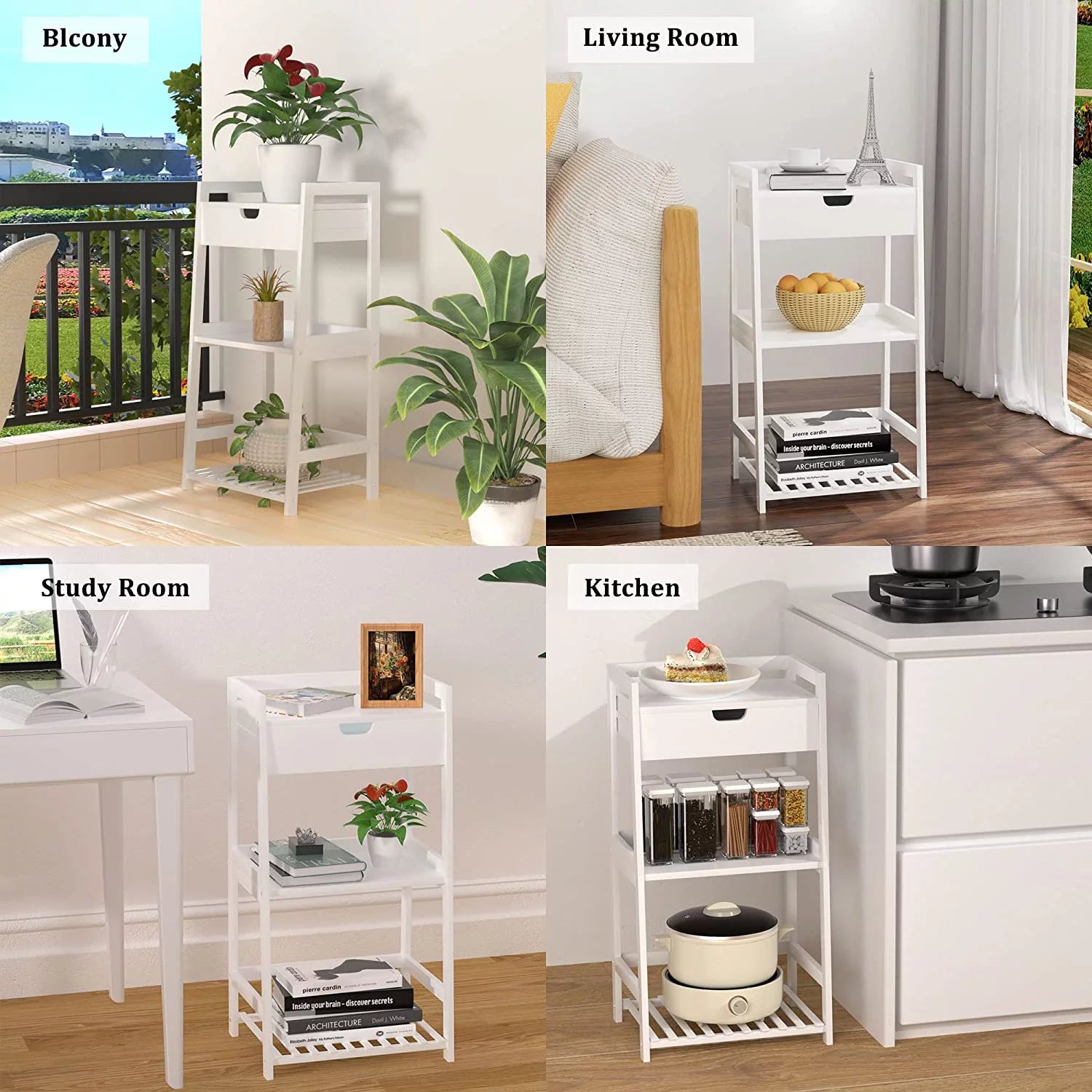 WTZ 1103 Three Tier Free-Standing Bathroom Shelf Bathroom Shelf Freestanding Ladder Shelf