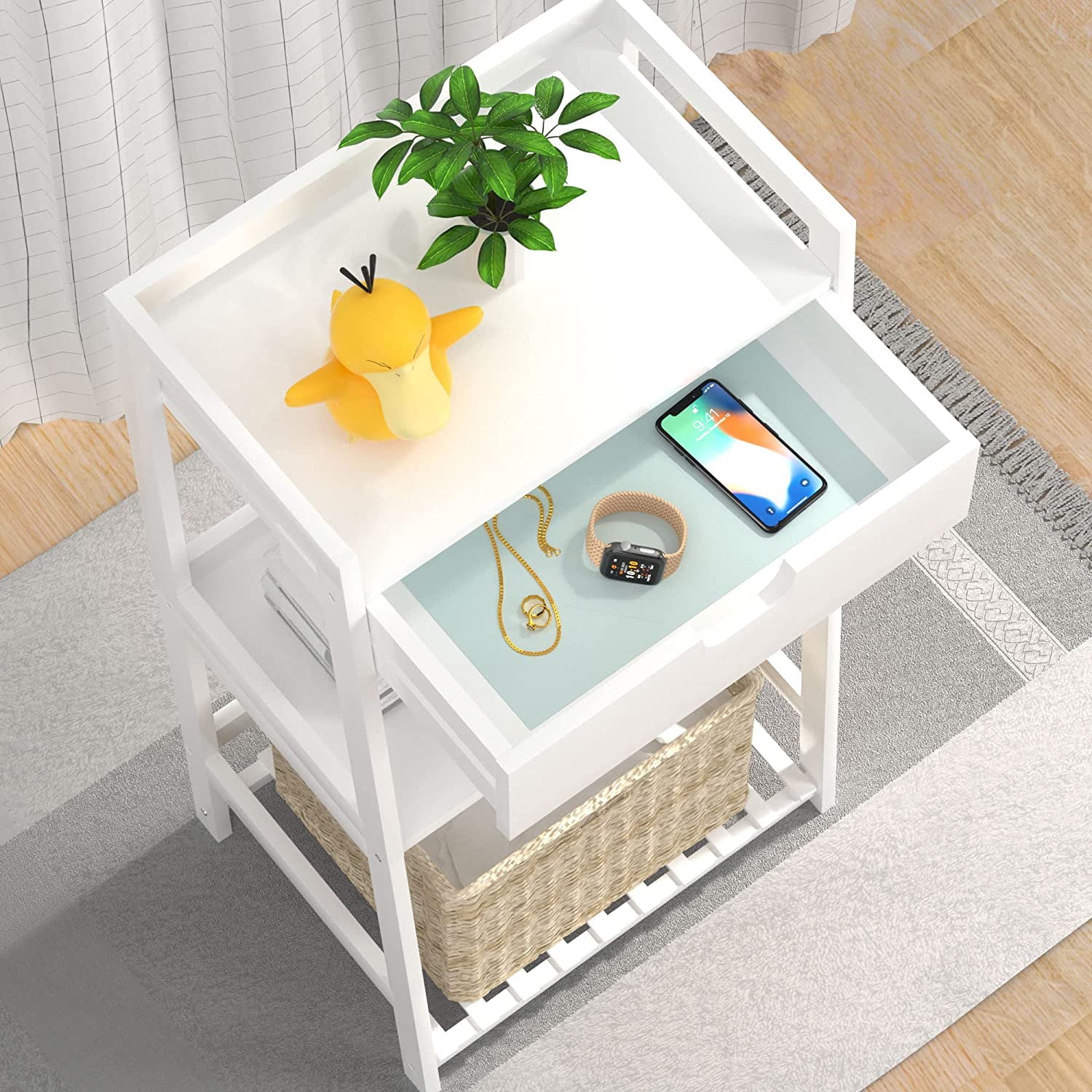 WTZ 1103 Three Tier Free-Standing Bathroom Shelf Bathroom Shelf Freestanding Ladder Shelf