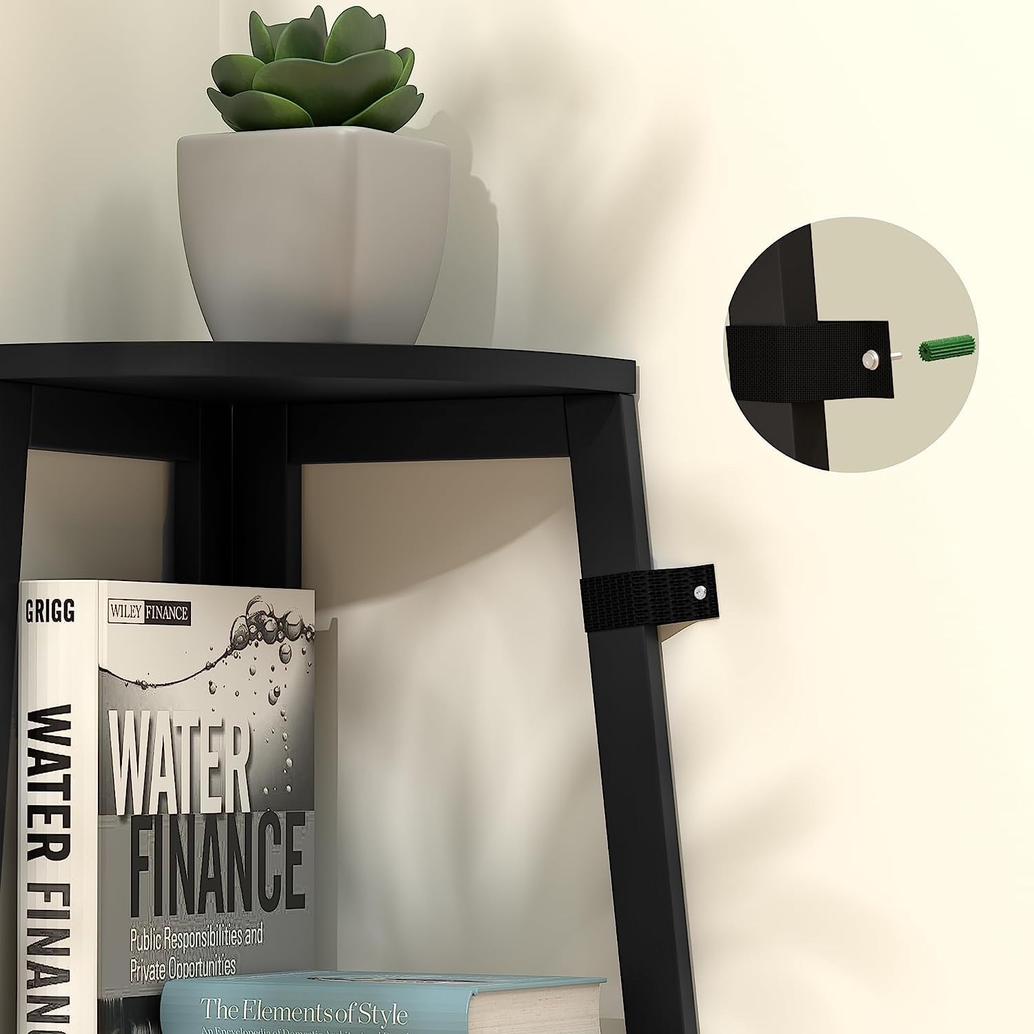 WTZ 4-Tier Corner Open Shelf ,Bookcase Freestanding Shelving