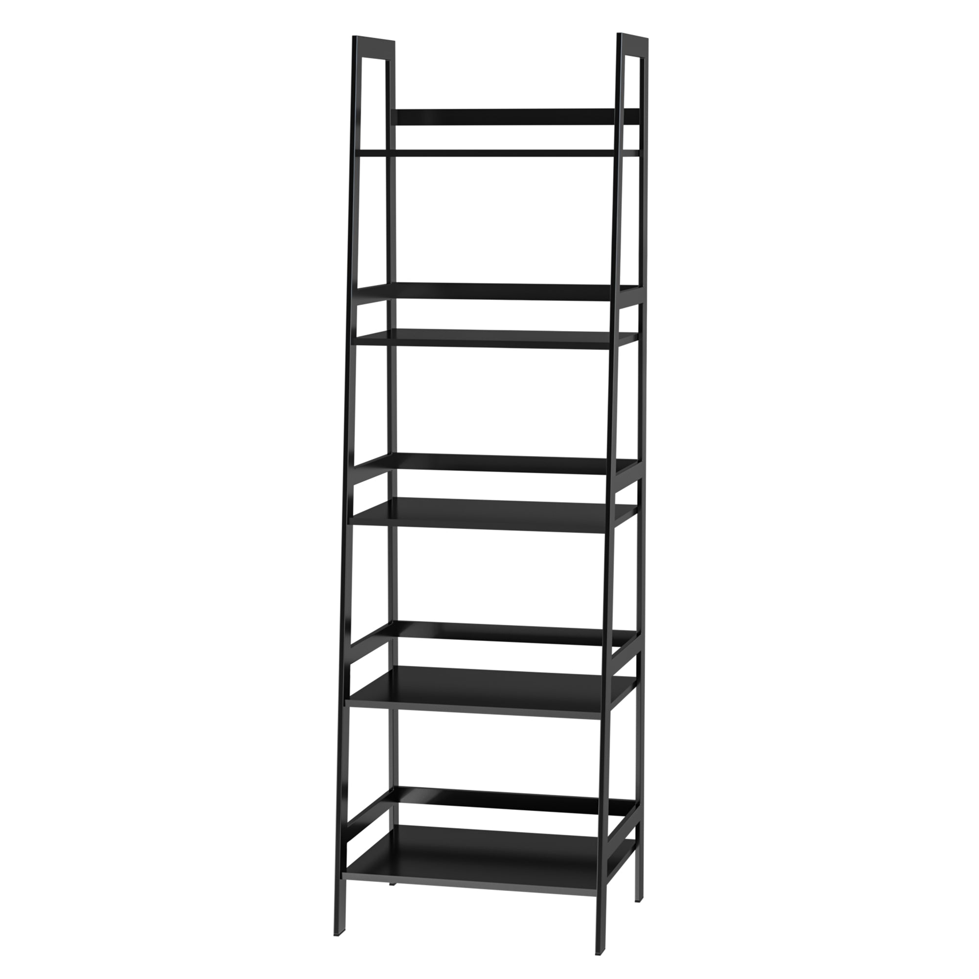 WTZ 5 Tier Bookshelf, Ladder Shelf MC508 Black