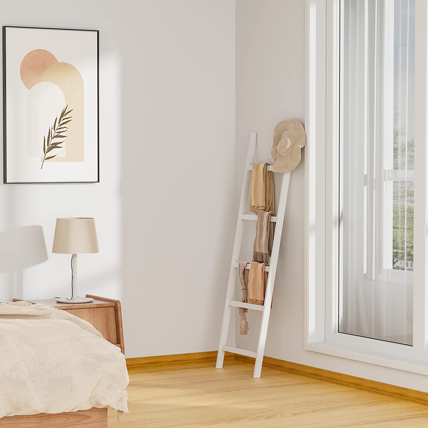 WTZ 5-Layer Towel Racks Blanket Ladder MC201 White