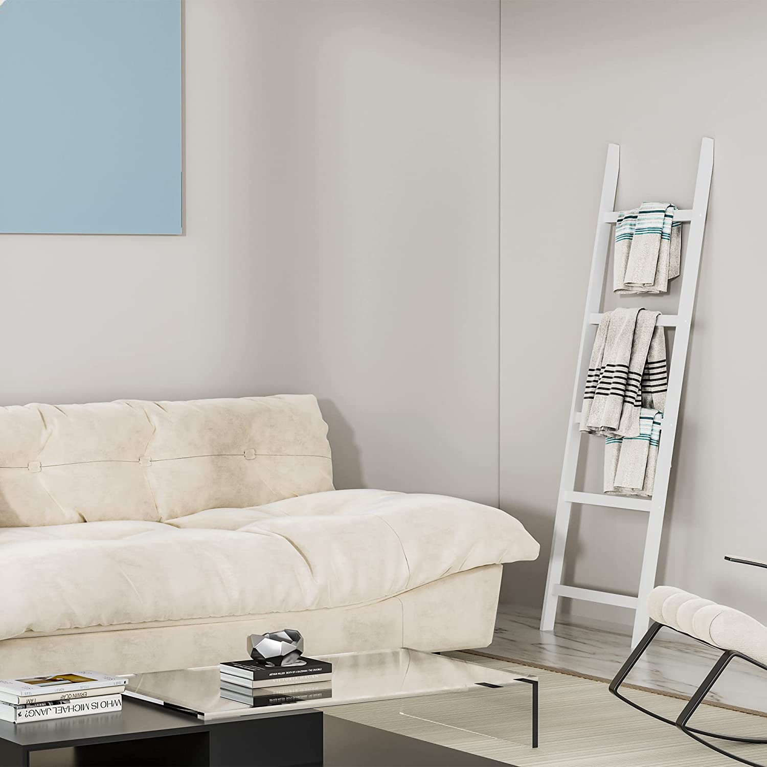 WTZ 5-Layer Towel Racks Blanket Ladder MC201 White