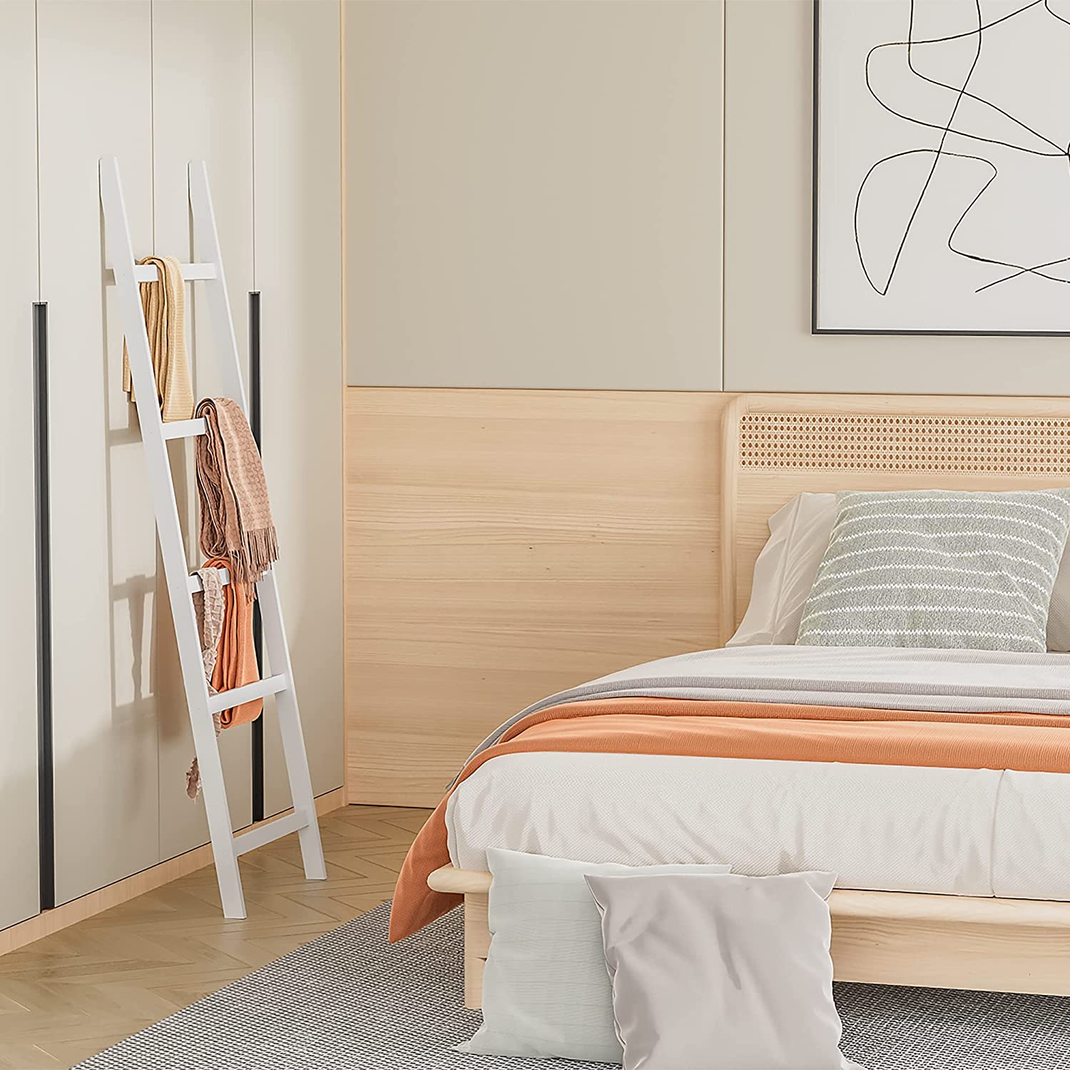 WTZ 5-Layer Towel Racks Blanket Ladder MC201 White
