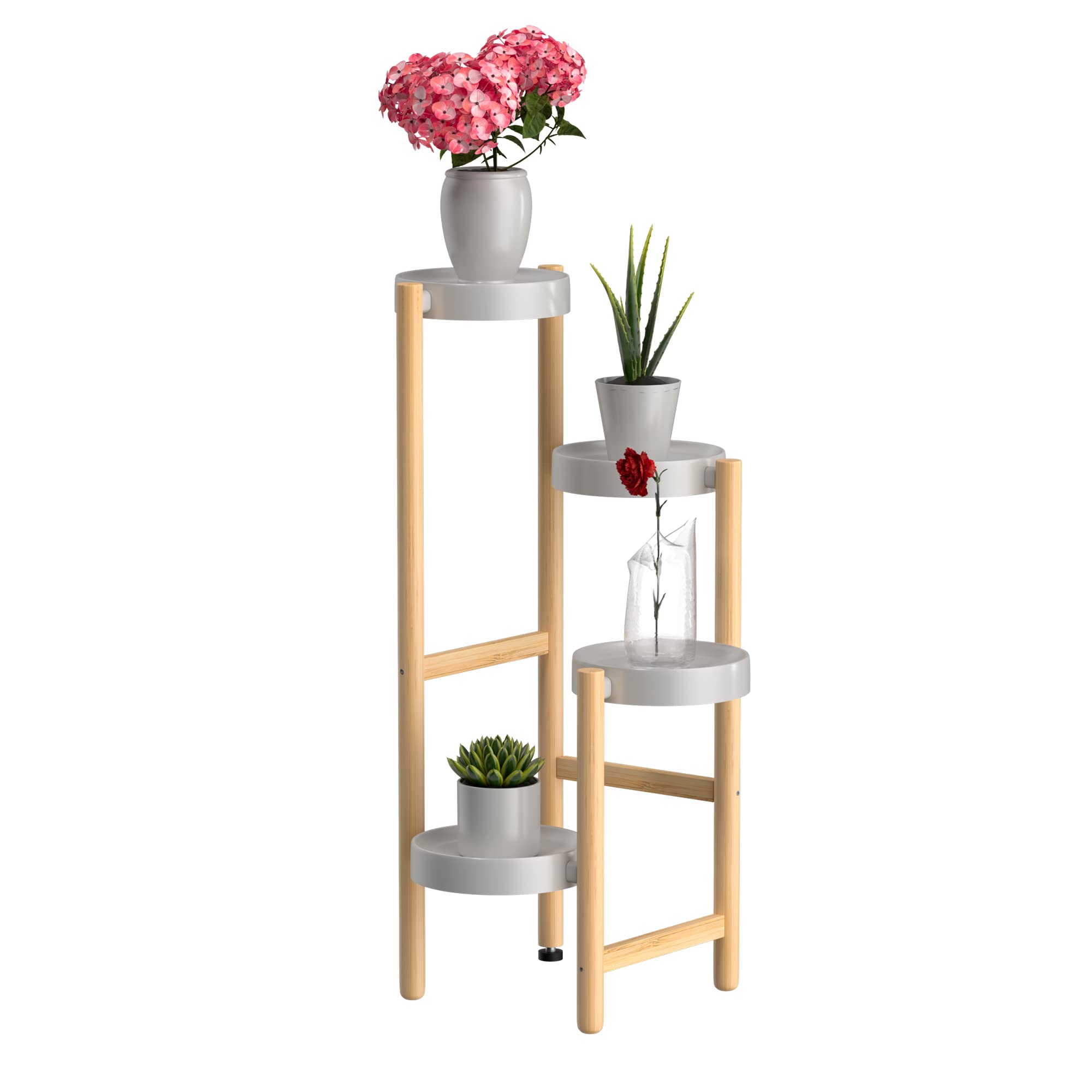WTZ 4 Tier Bamboo Plant Shelf ZJ518