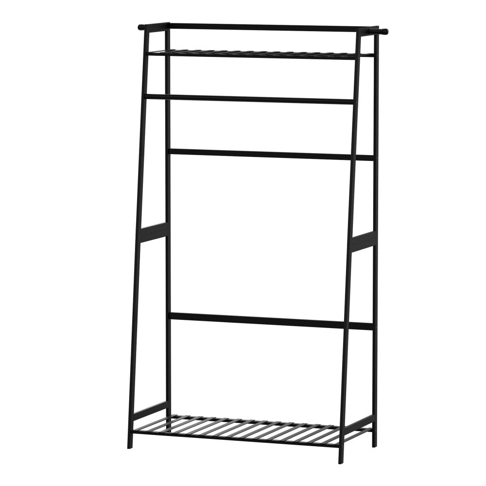 WTZ Clothing Rack with Shelves Freestanding Closet Organizer MC601 Black