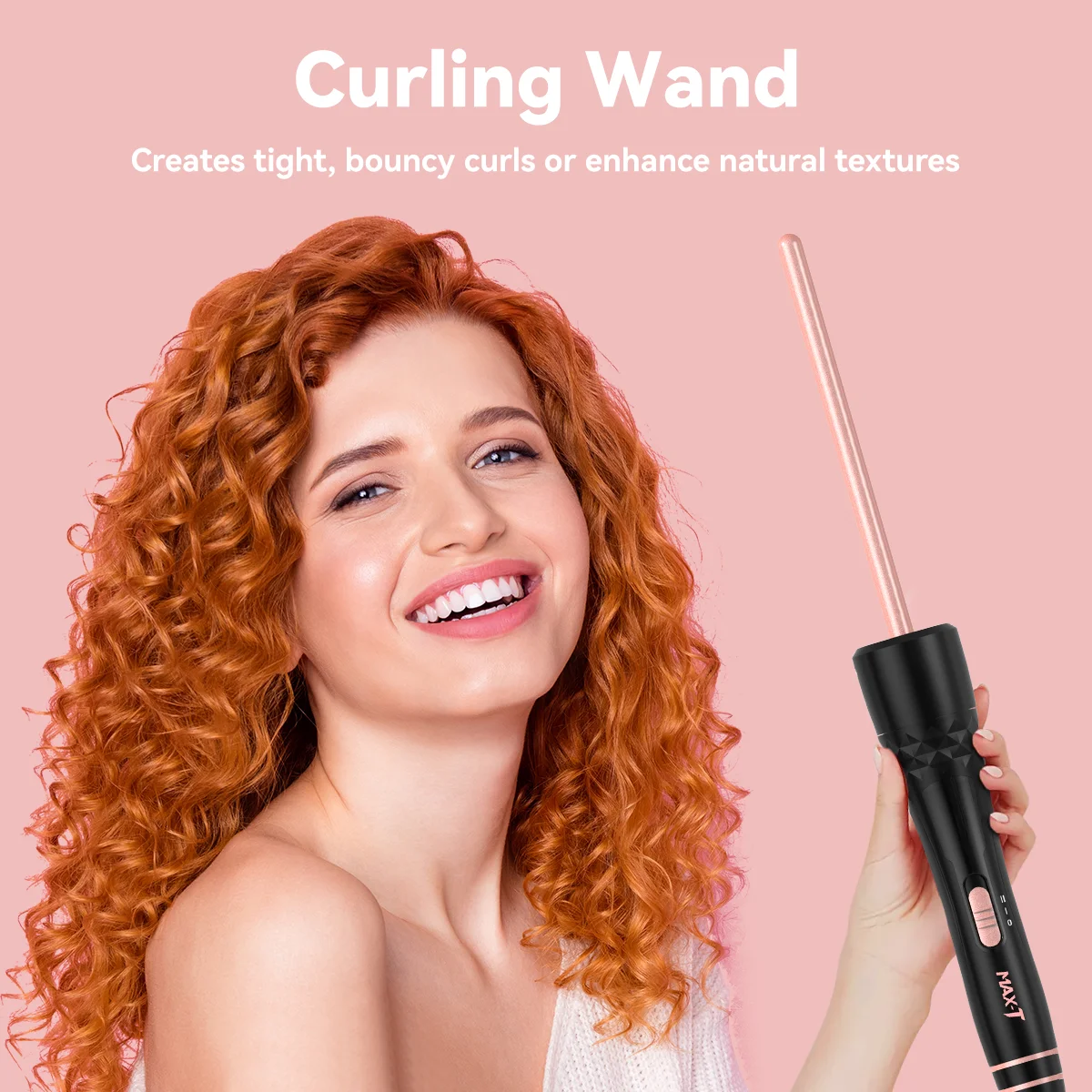 Curling Iron Set for Beginners, 3 in 1 Curling Wand Set with Thermal Brush, 3 Interchangeable Ceramic Hair Wand Curler (0.35”-1.25”), Dual Voltage Hair Curler