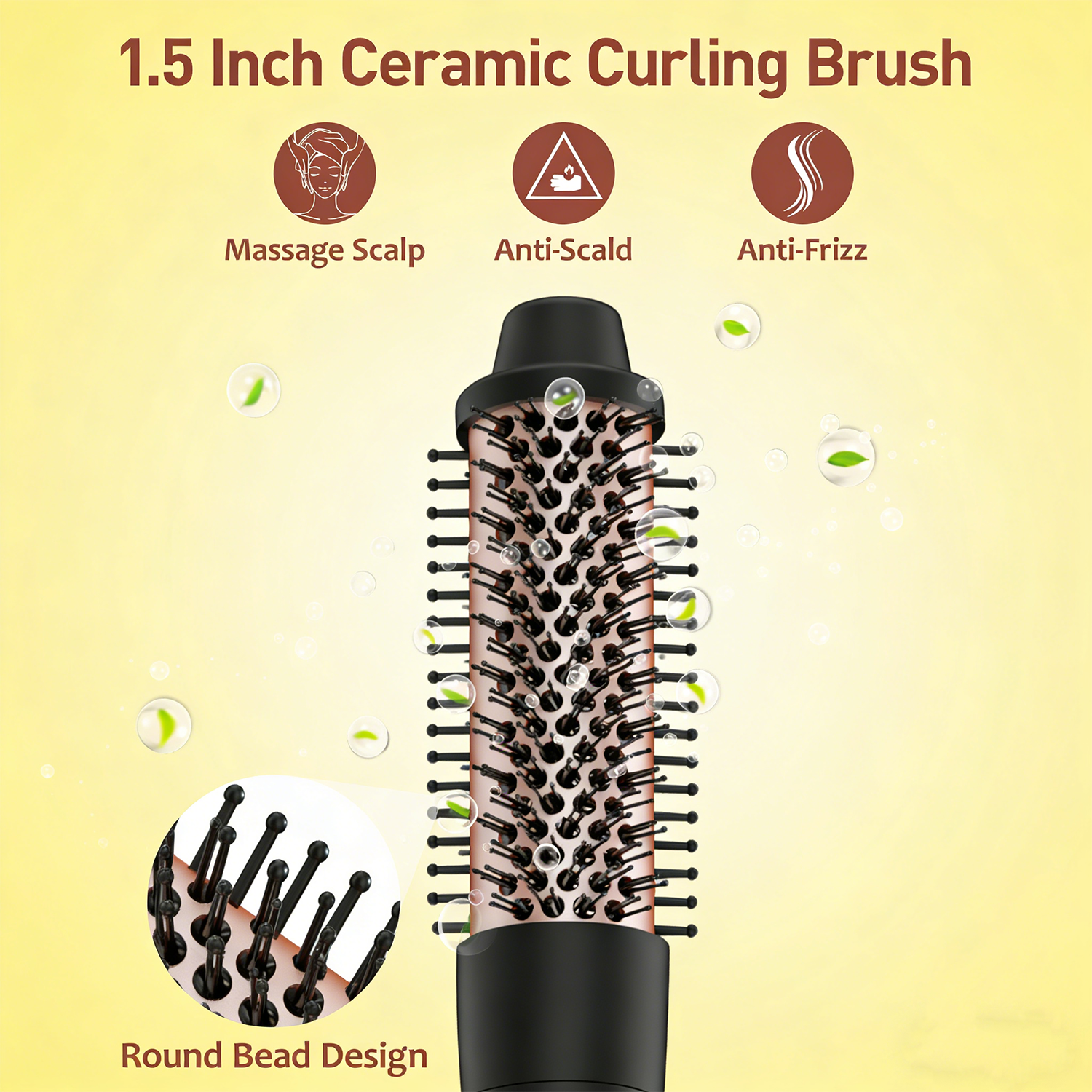 5‑in‑1 Curling Iron Set Hair Waver Curling Wand Hair Crimper Thermal Brush Kit Fast Heating Anti‑Scald Dual Voltage Gift for Women Pink