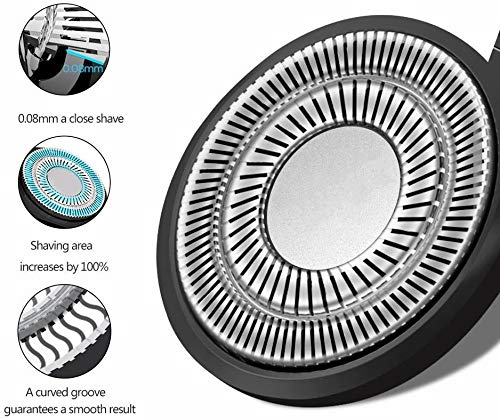 Men's Electric Shaver - MAX-T Corded and Cordless Rechargeable 3D Rotary Shaver Razor for Men with Pop-up Sideburn Trimmer Wet and Dry, IPX7 Waterproof, Plug & Play